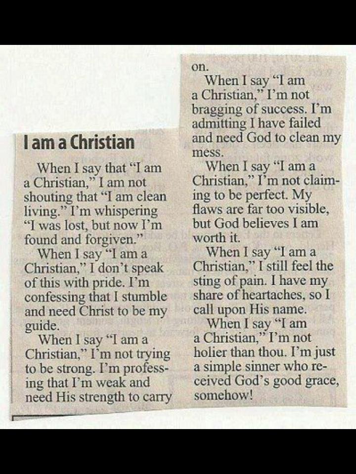I AM A CHRISTIAN