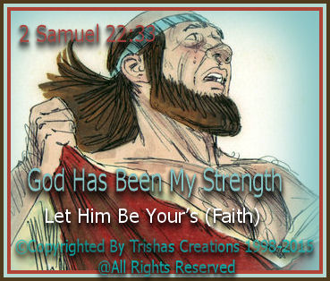 God did it, He gave me the strength, He made me strong and He can for you as well. Just have faith trusted in Him fully, and believe in Him.