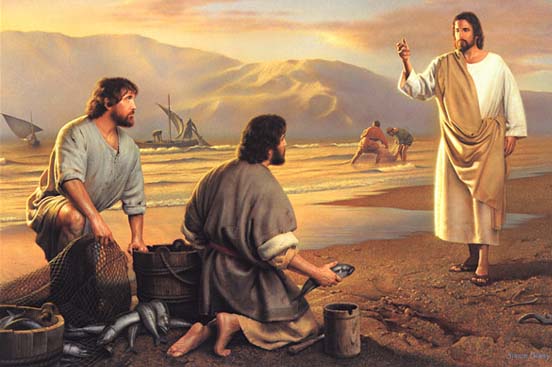 Jesus Talking to John and Matthew